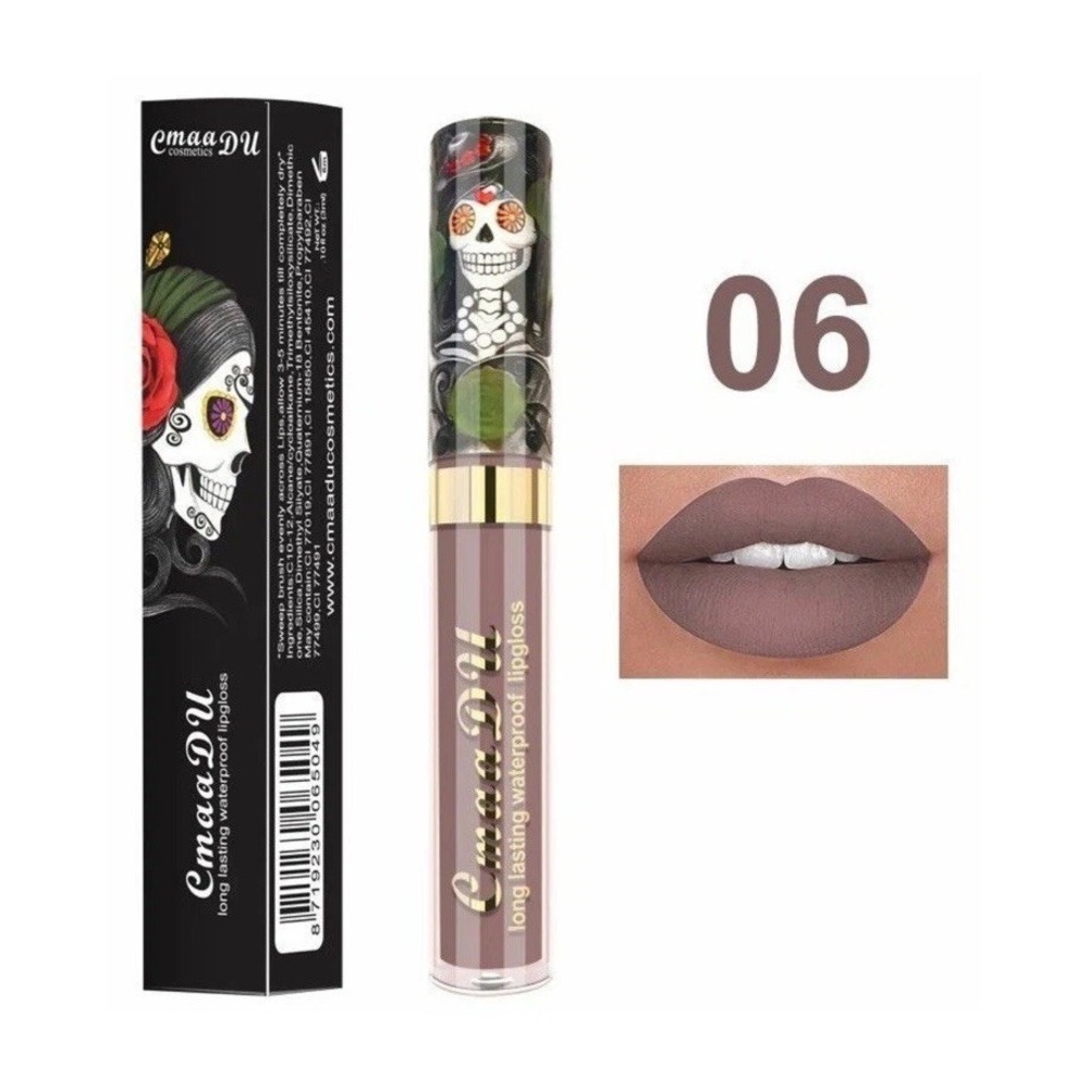 NEW Cmaa DU Day Of The Dead Long Lasting Waterproof Matte Lip Gloss Shade #6